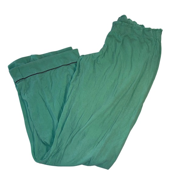 Victorias Secret Mint Green Cotton Pajama Set Long Sleeve Button Up Pants M Long - Picture 2 of 6